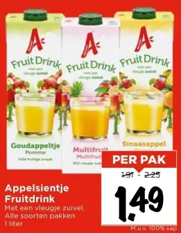 Aanbieding: Appelsientje Fruitdrink