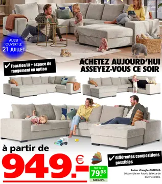 Offre: Salon d'angle GIORGIA