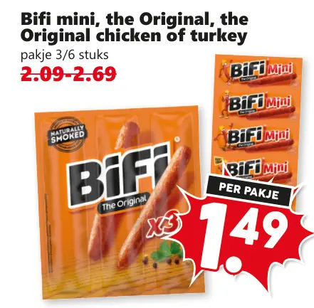Aanbieding: Bifi mini, the Original, the Original chicken