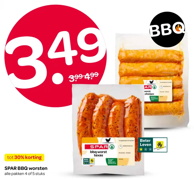 Aanbieding: BBQ worsten