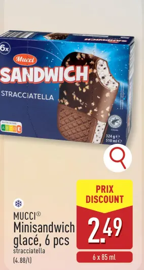 Offre: Minisandwich glacé