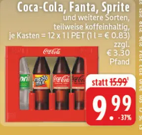 Aanbieding: Coca-Cola, Fanta, Sprite