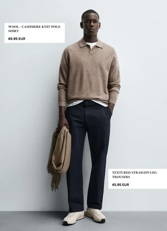Offre: Wool-cashmere knit polo shirt