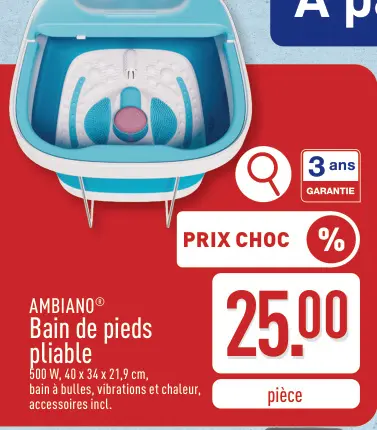 Offre: Bain de pieds pliable