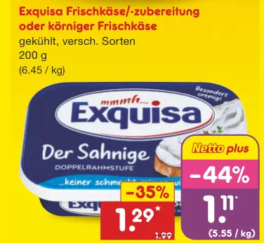 Aanbieding: Frischkäse/-zubereitung oder körniger Frischk