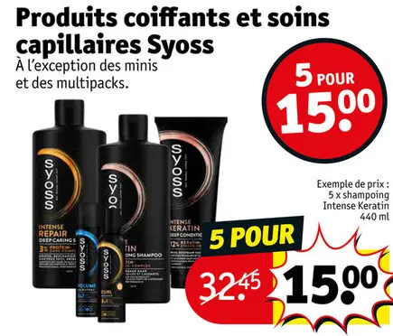 Offre: Produits coiffants et soins capillaires