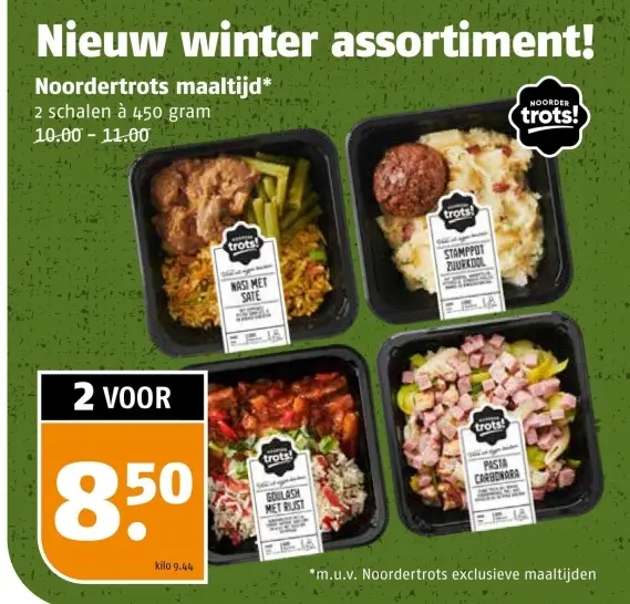 Aanbieding: Noordertrots maaltijd