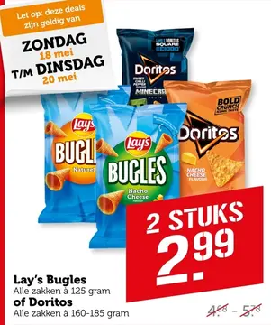Aanbieding: Lay's Bugles of Doritos