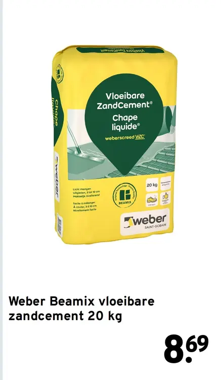 Aanbieding: Weber Beamix vloeibare zandcement