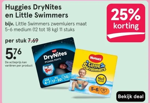 Aanbieding: Huggies DryNites en Little Swimmers