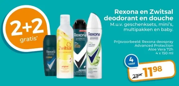 Aanbieding: Deodorant en douche