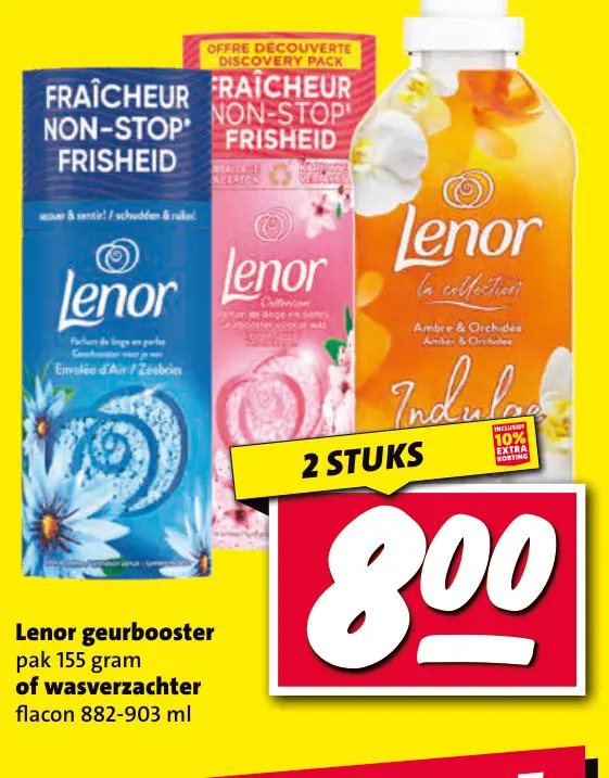 Aanbieding: Lenor geurbooster of wasverzachter