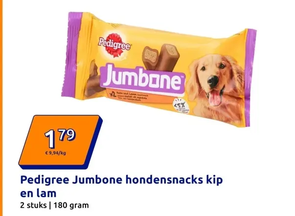 Aanbieding: Pedigree Jumbone hondensnacks kip en lam