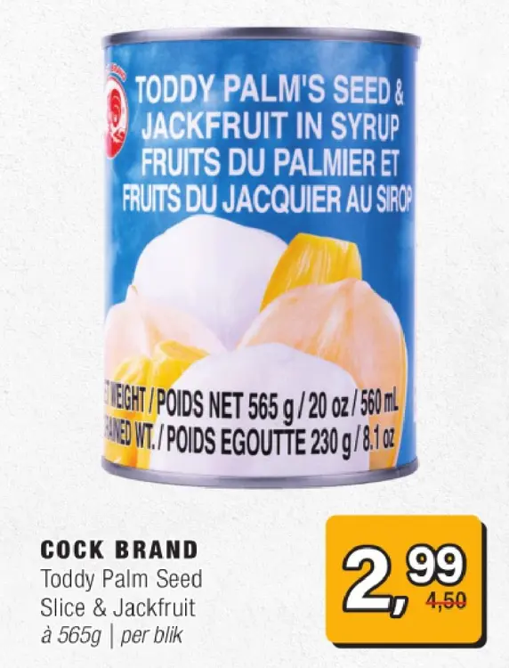 Aanbieding: Toddy Palm Seed Slice & Jackfruit