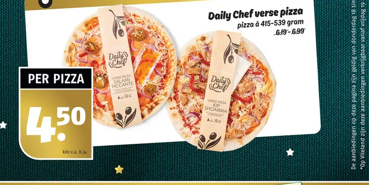 Aanbieding: Verse pizza