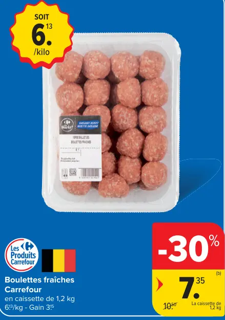 Offre: Boulettes fraîches