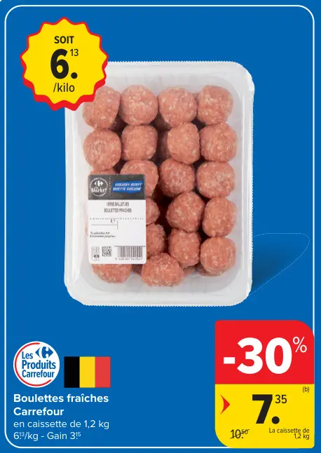 Offre: Boulettes fraîches