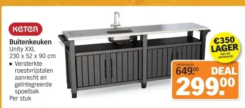 Aanbieding: Buitenkeuken Unity XXL