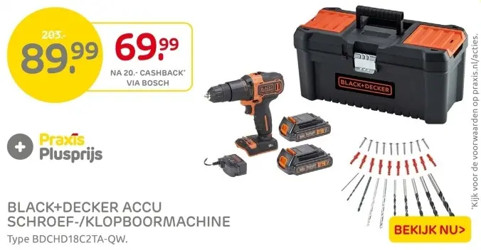 Aanbieding: Accu schroef-/klopboormachine