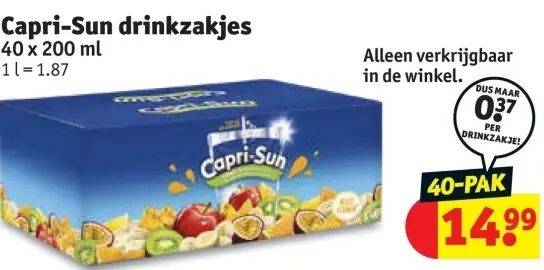Promotie: drinkzakjes