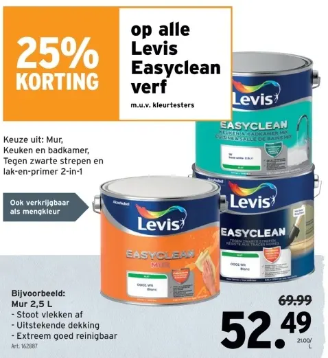 Promotie: Levis Easyclean Mur