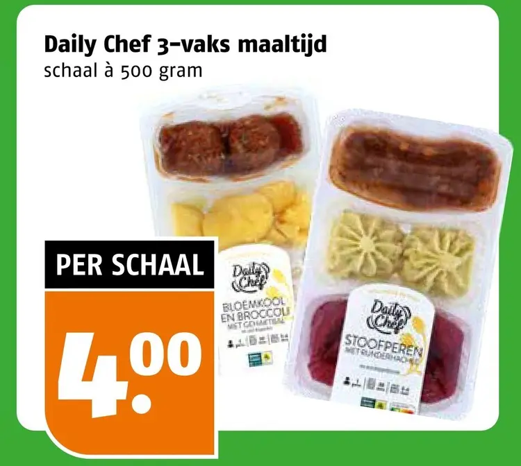 Aanbieding: 3-vaks maaltijd