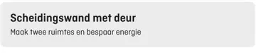 Aanbieding: Scheidingswand met deur