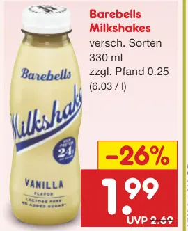 Aanbieding: Milkshakes