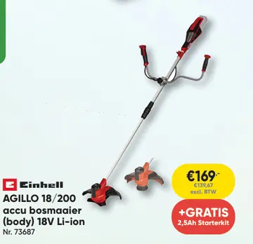 Aanbieding: AGILLO 18/200 accu bosmaaier (body) 18V Li-io