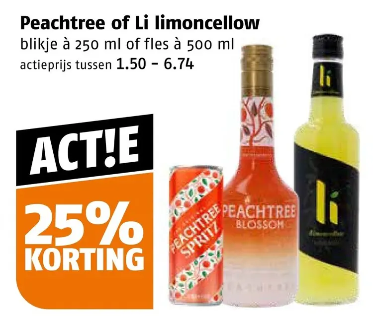 Aanbieding: Peachtree of Li limoncellow