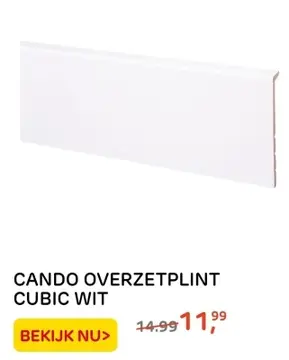 Aanbieding: CANDO OVERZETPLINT CUBIC WIT