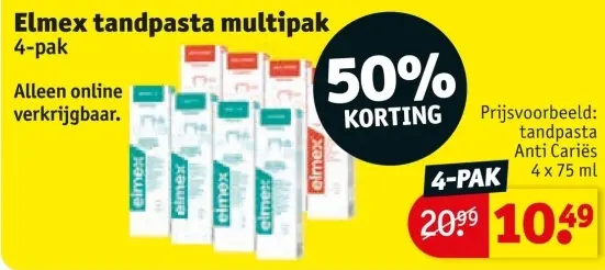 Aanbieding: Tandpasta multipak 4-pak