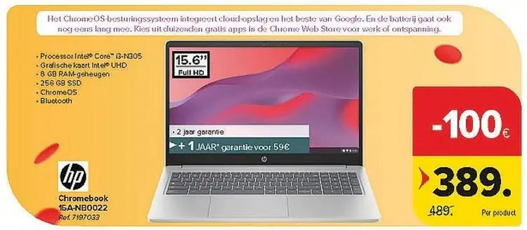 Promotie: HP Chromebook 15A-NB0022