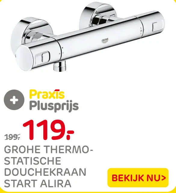 Aanbieding: Thermostatische douchekraan start alira