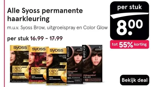 Aanbieding: Alle Syoss permanente haarkleuring