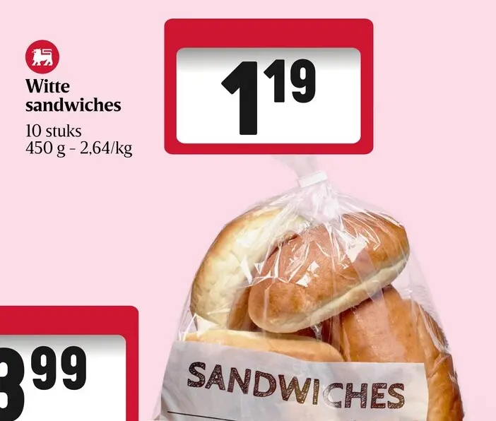 Promotie: Witte sandwiches