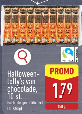 Aanbieding: Halloween-lolly's van chocolade