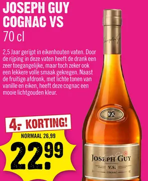 Aanbieding: Joseph Guy VS 70 cl