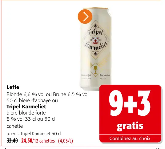 Offre: Leffe ou Tripel Karmeliet