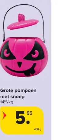 Aanbieding: Grote pompoen met snoep