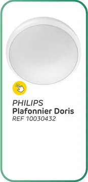 Offre: Plafonnier philips doris blanc petit 6w