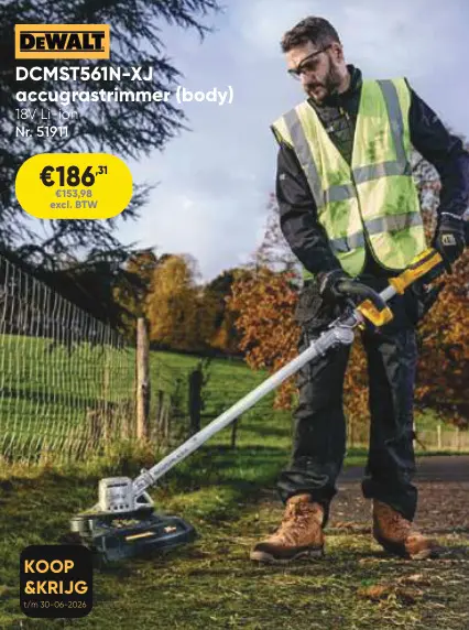 Promotie: DCMST561N-XJ accugrastrimmer