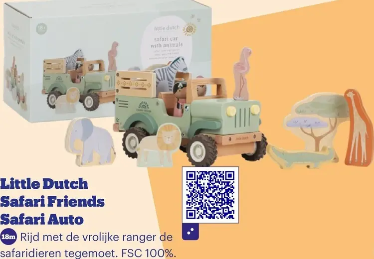 Promotie: Little Dutch Safari Friends Safari Auto