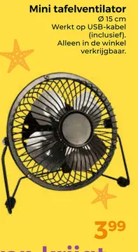 Aanbieding: Mini tafelventilator