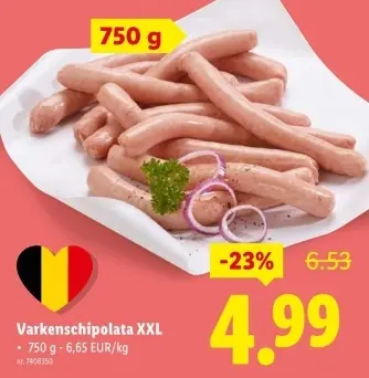 Promotie: Varkenschipolata XXL