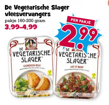 Aanbieding: De Vegetarische Slager vleesvervangers