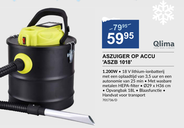 Aanbieding: ASZUIGER OP ACCU 'ASZB 1018'