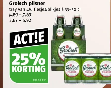 Aanbieding: Grolsch pilsner
