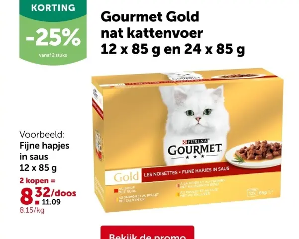 Promotie: Gourmet Gold nat kattenvoer