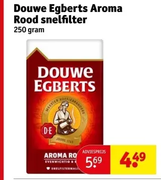Aanbieding: Douwe Egberts Aroma Rood snelfilter